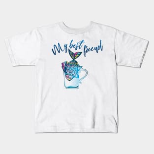 Fish is my best friend, quote Kids T-Shirt